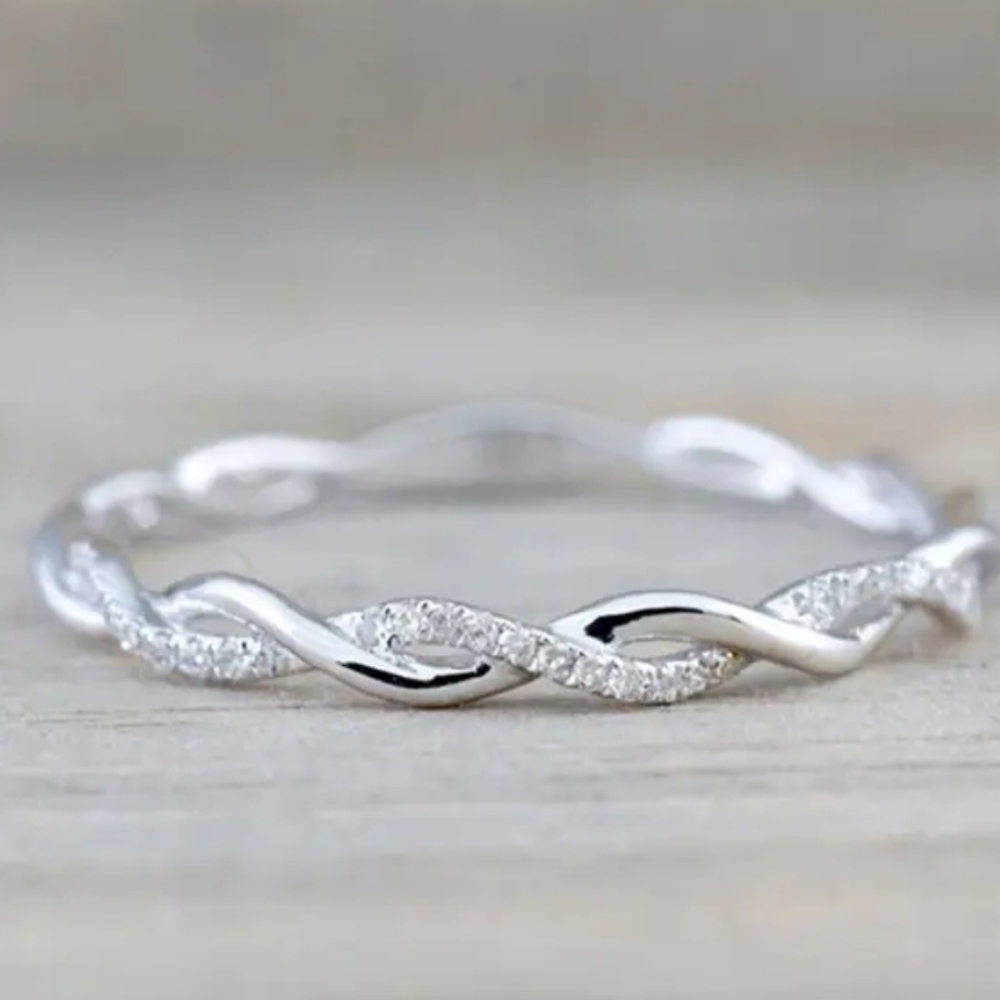 Women's rings 18k gold/silver plated    Zirconia stone size 6 to 9 - Picture 4 of 4